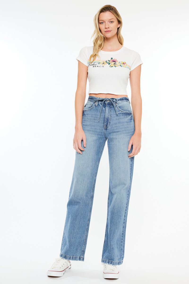 Hilo Ultra High Rise 90's Flare Jeans for Women - Vintage Retro Stretch Denim Pants | Perfect for Casual Outfits, Date Nights & 90s Themed Parties