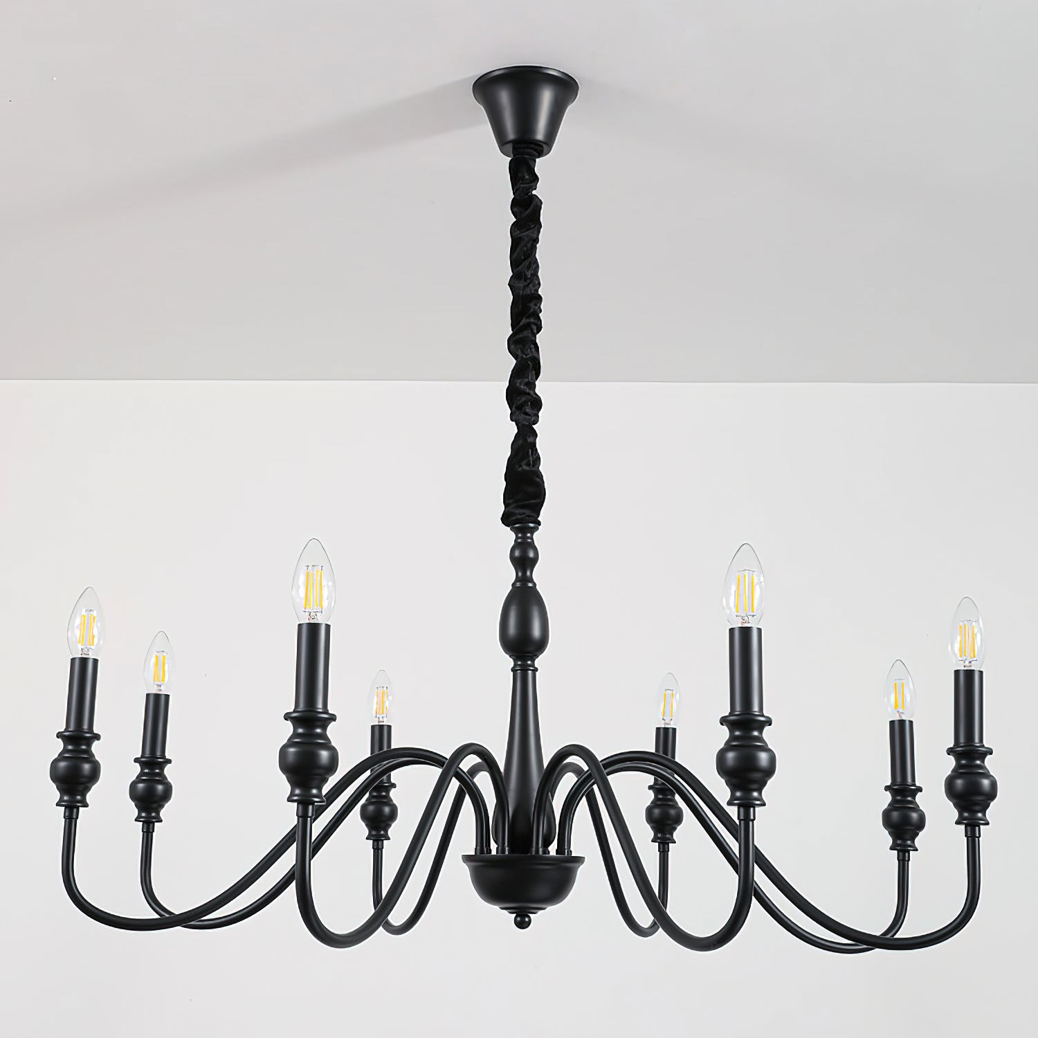Baxton Candelabra Chandelier - Elegant 5-Light Crystal Ceiling Fixture for Dining Room, Bedroom & Living Room Lighting