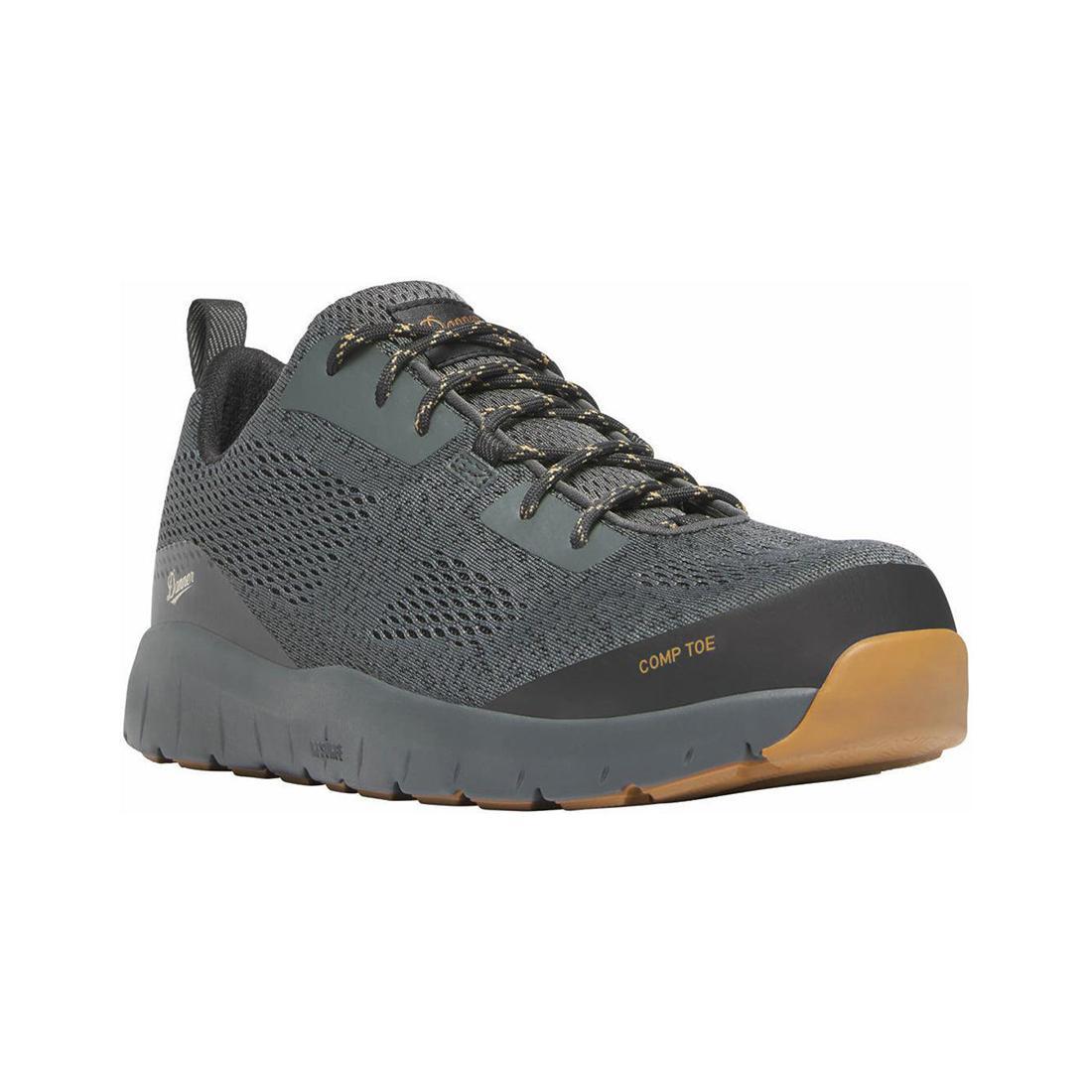 Run Time 3 Nano Toe Work Shoes - Lightweight Slip-Resistant Gray Safety Shoes for Men & Women | Perfect for Construction, Warehouse & Industrial Work