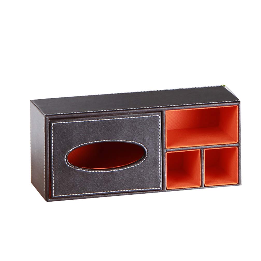 Premium PU Leather Desk Organizer Set - Multifunctional Office Organizer for Business Cards, Pens, Pencils, Mobile Phone & Stationery (Coffee Brown) - Perfect for Home Office, Workspace & Gift Giving