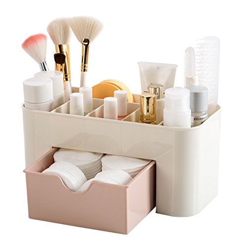YOGI Store Multi Functional Plastic Desktop Makeup Organizer with Drawers - Multicolor Storage Box for Cosmetics, Jewelry & Office Supplies | Perfect for Vanity, Bathroom & Bedroom Organization