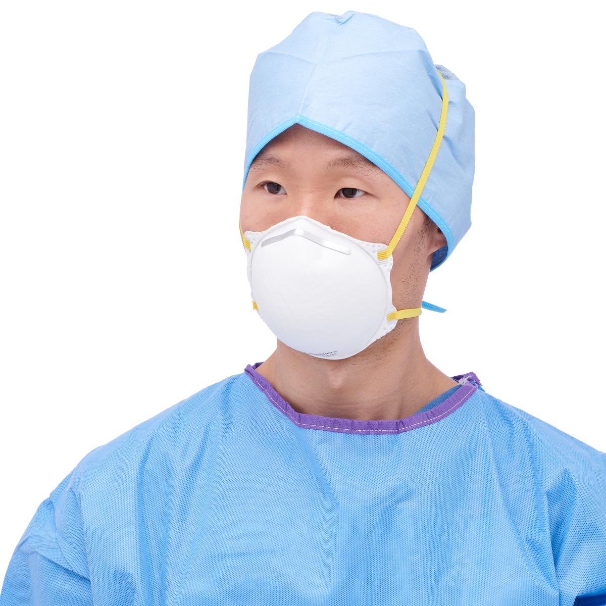 Medline N95 Cone Style Particulate Respirator Mask - NIOSH Certified for Dust, Pollen & Air Pollution Protection - Ideal for Construction, Healthcare & Daily Commuting