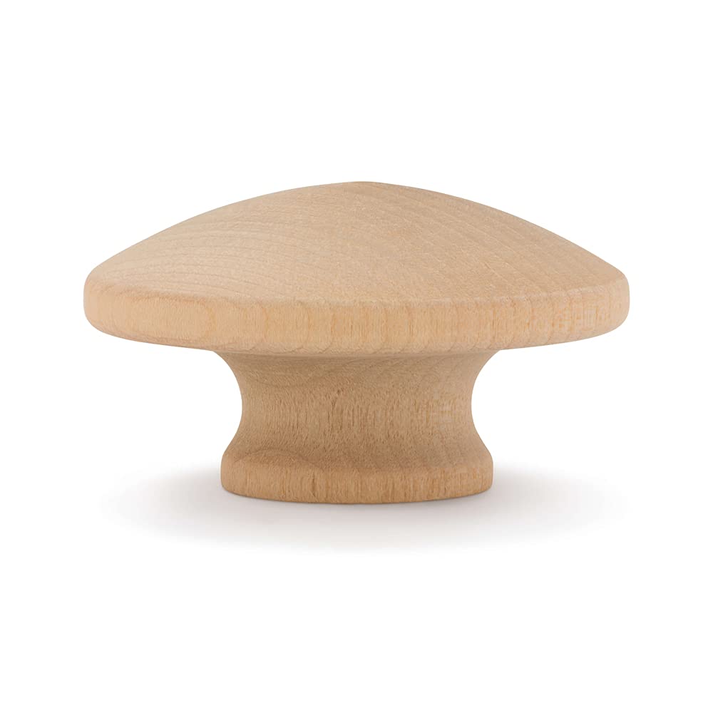 Premium 1-3/4 Inch Unfinished Wooden Knobs - Pack of 50 | End Grain Wood Cabinet & Drawer Pulls | Furniture Replacement & DIY Craft Projects | Perfect for Home Decor, Cabinet Hardware, and Woodworking Projects