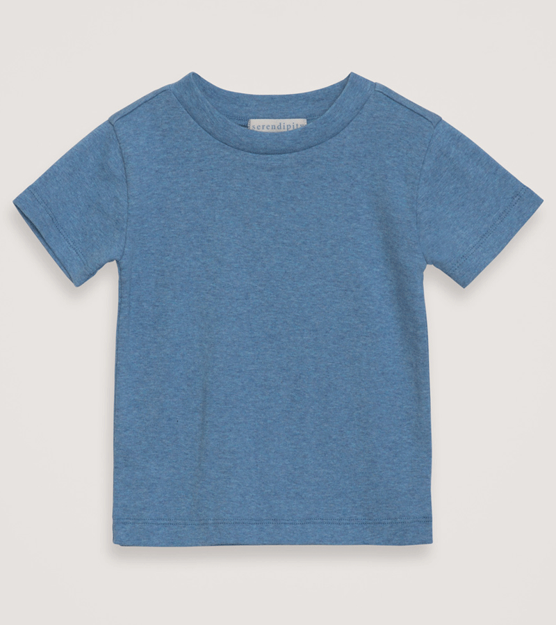 Organic Cotton Azur Short Sleeve T-Shirt for Women - Soft Breathable Casual Tee by Serendipity | Perfect for Summer, Travel & Everyday Wear