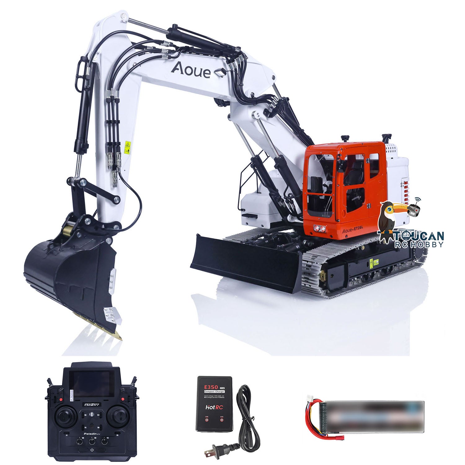 1/14 Scale Metal LESU RC Hydraulic Excavator - Radio Controlled Construction Toy with Optional Sound Effects | Aoue ET26L PL18EV Digger Model for Adults & Hobbyists | Perfect for Construction Simulation, Collection & DIY Projects