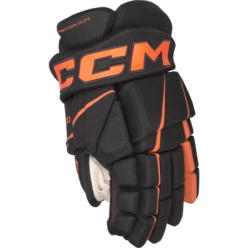 CCM Tacks XF80 Junior Hockey Gloves - Lightweight Protective Ice Hockey Gear for Youth Players - Perfect for Practice, Games & Training Sessions