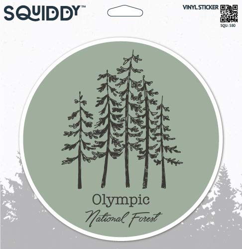 Squiddy Olympic National Forest Vinyl Sticker - Waterproof Decal for Car, Laptop, Notebook, Water Bottle (4