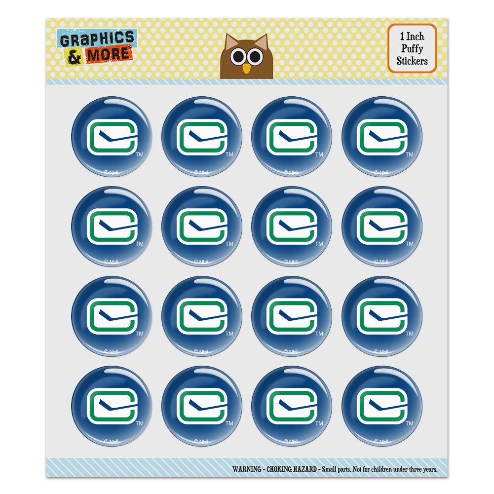 Vancouver Canucks NHL Logo Puffy Bubble Dome Stickers for Scrapbooking, Crafting, DIY Projects - Perfect for Albums, Journals, and Home Decor