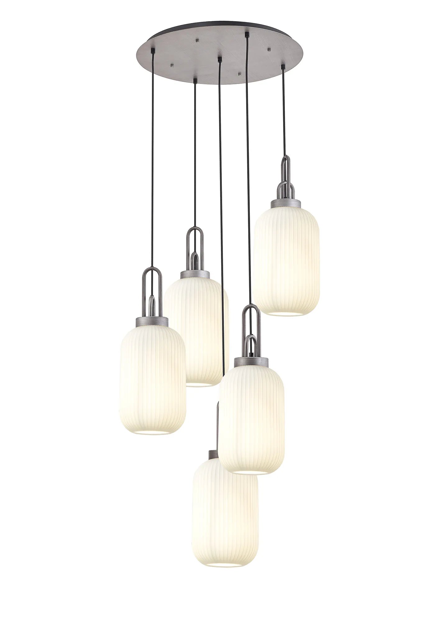 Stylish Cadiz 5-Light Cluster Pendant Light Fixture - Modern Ceiling Lighting for Dining Room, Kitchen & Living Room