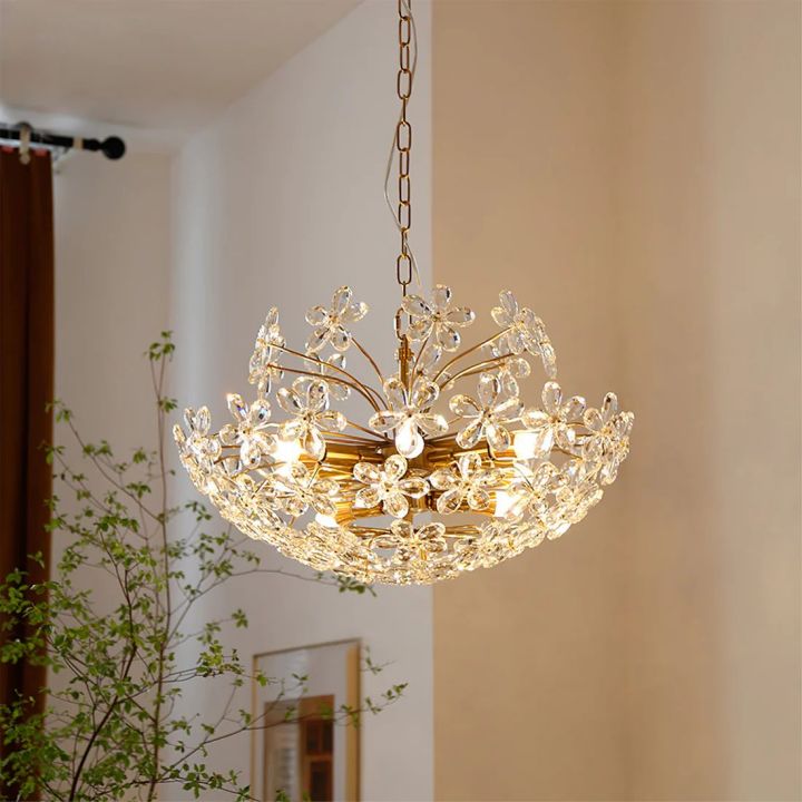 Brielle Modern Chandelier - Elegant Crystal Ceiling Light Fixture for Dining Room, Living Room & Bedroom | Perfect for Home Decor, Wedding & Interior Design