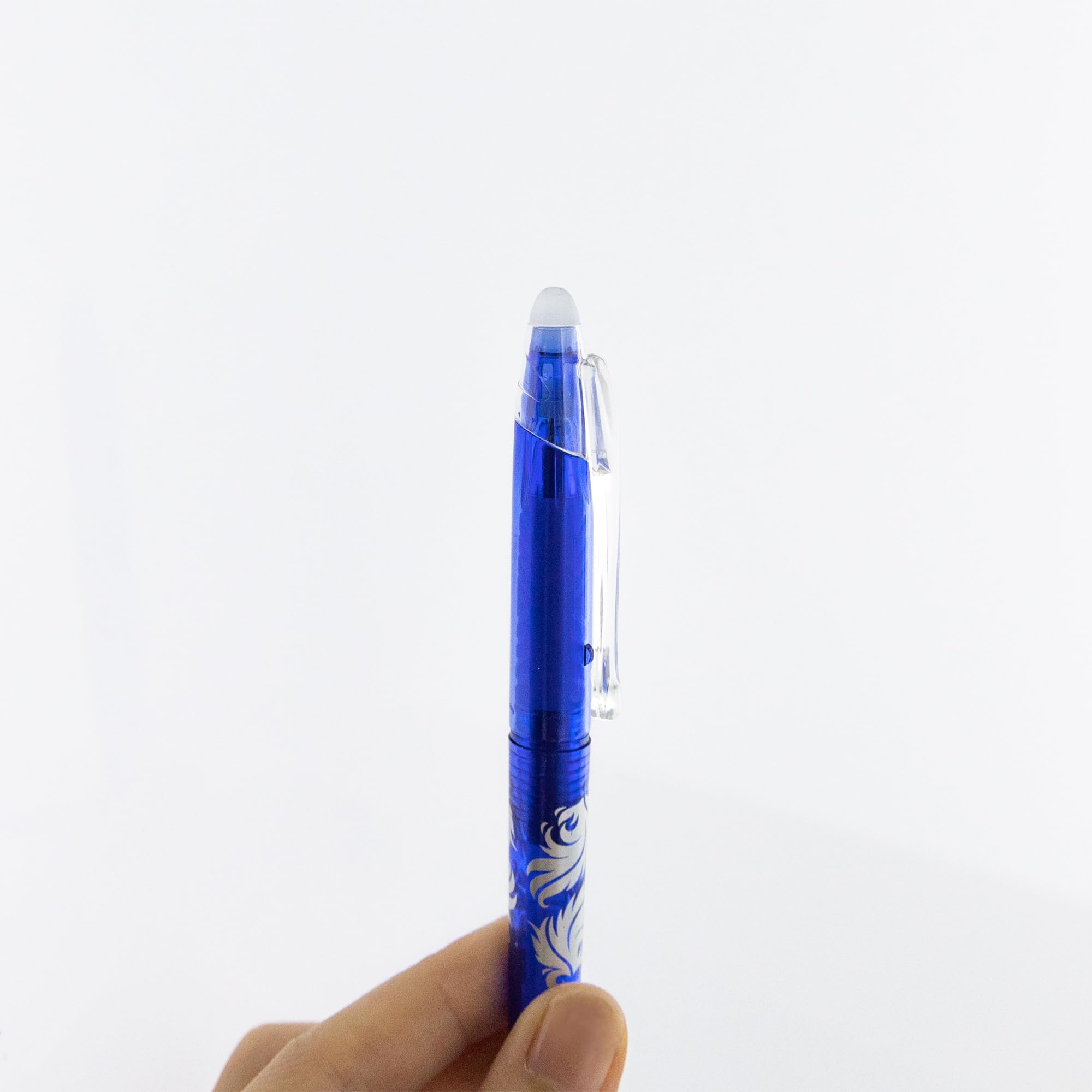 BAZIC Frizz Erasable Gel Pen 0.7mm Fine Point - Blue Ink Pens with Mistake Eraser, 144-Pack for Smooth Writing & Drawing | Perfect for School, Office, Note Taking & Gift Giving