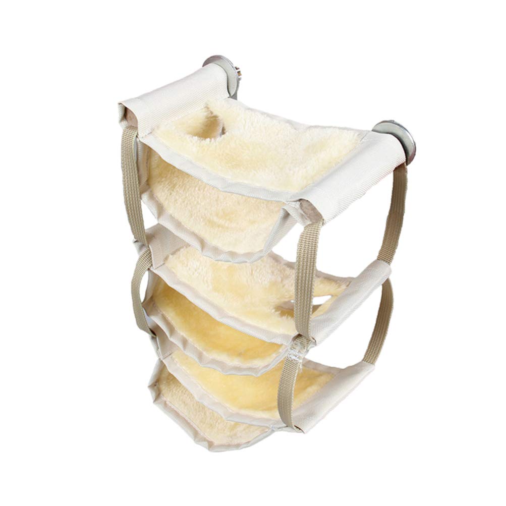Balacoo Multi-Layer Pet Hammock - Soft Squirrel Plush Finch Canary Hammock Bed for Small Animals, Chinchillas & Stuffed Toys | Cozy Warm Mat for Cage, Playpen & Indoor Use | Wooden Frame Design