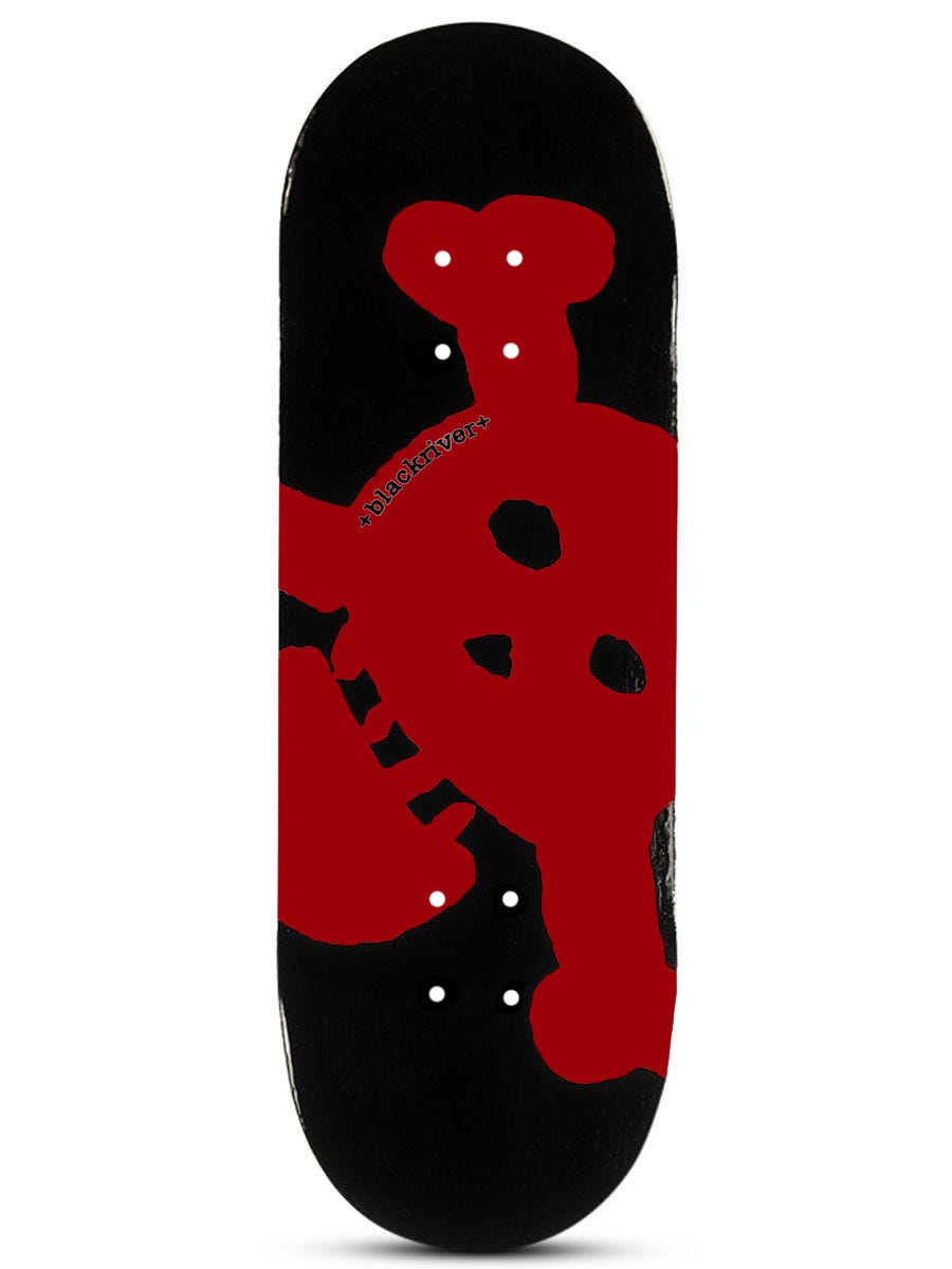 Blackriver Fingerboard Deck - Red Skull Design | Premium Tech Deck for Finger Skateboarding & Collectibles | Perfect for Skaters, Beginners, and Gift Ideas