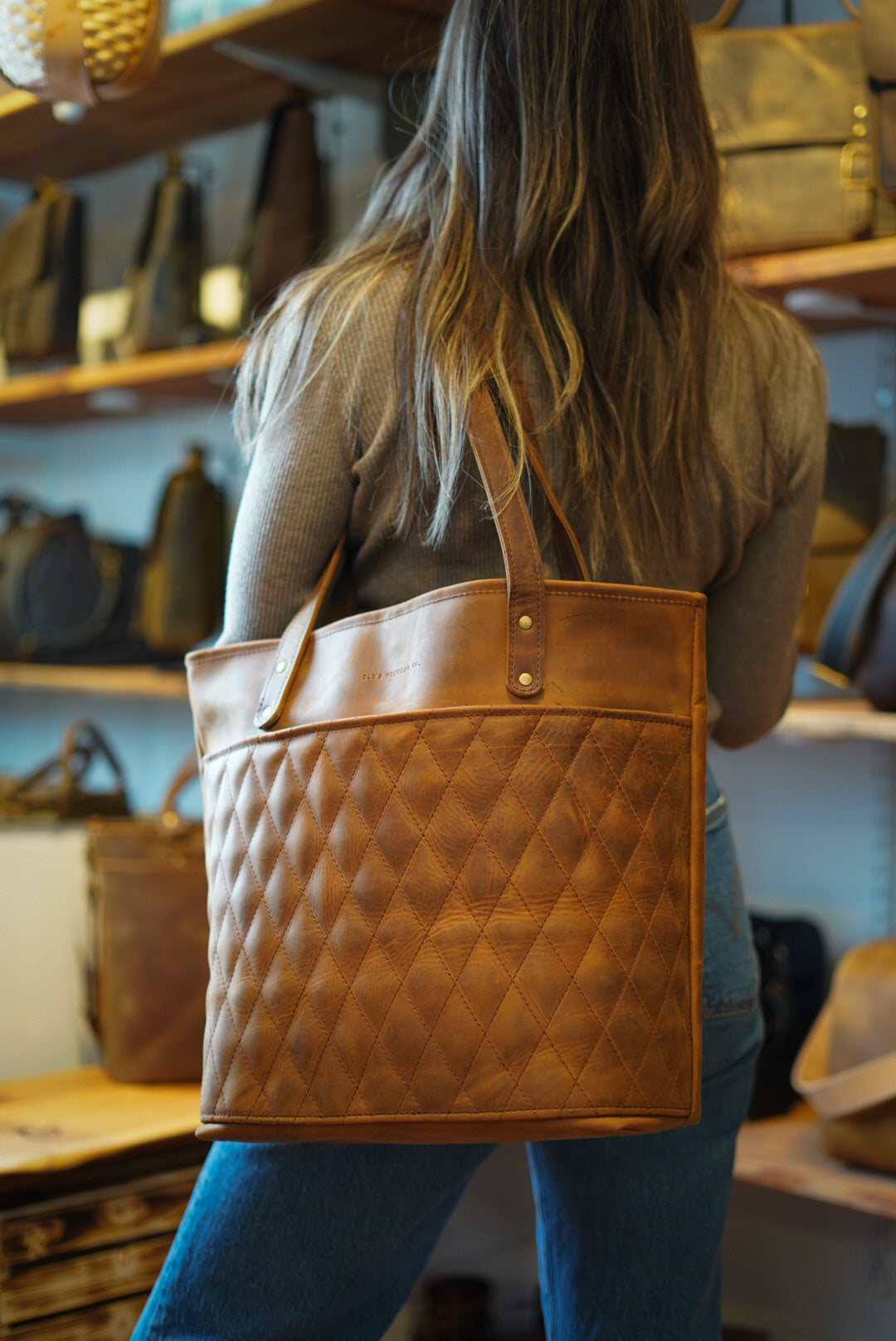 Stylish Diamond Stitch Tote Bag in Golden Wheat - Eco-Friendly Cotton Shopping Bag for Women, Perfect for Groceries, Beach & Daily Use