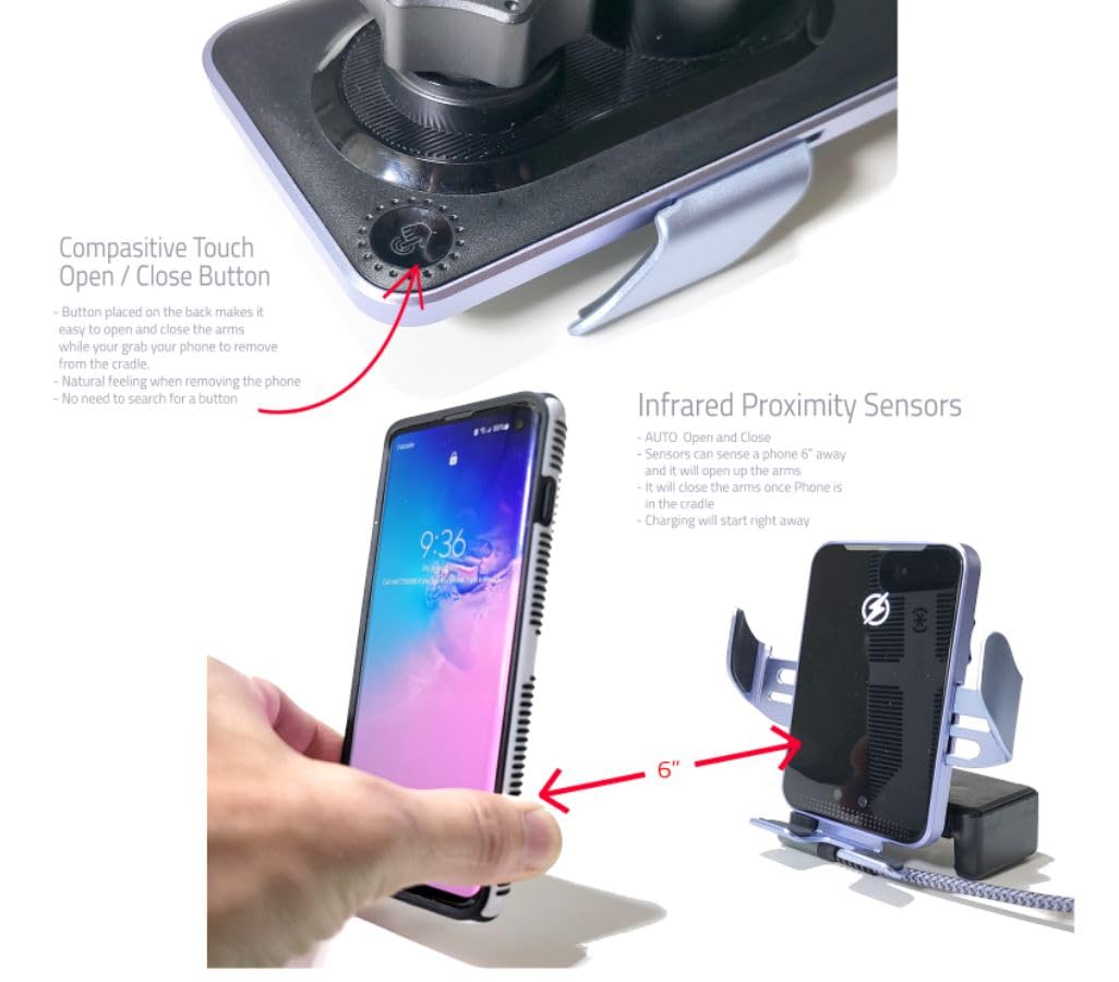15W Qi Fast Wireless Charger & Phone Mount for Ford Bronco (2021-2025) | Center Console Car Accessory | Perfect for Road Trips & Daily Commutes