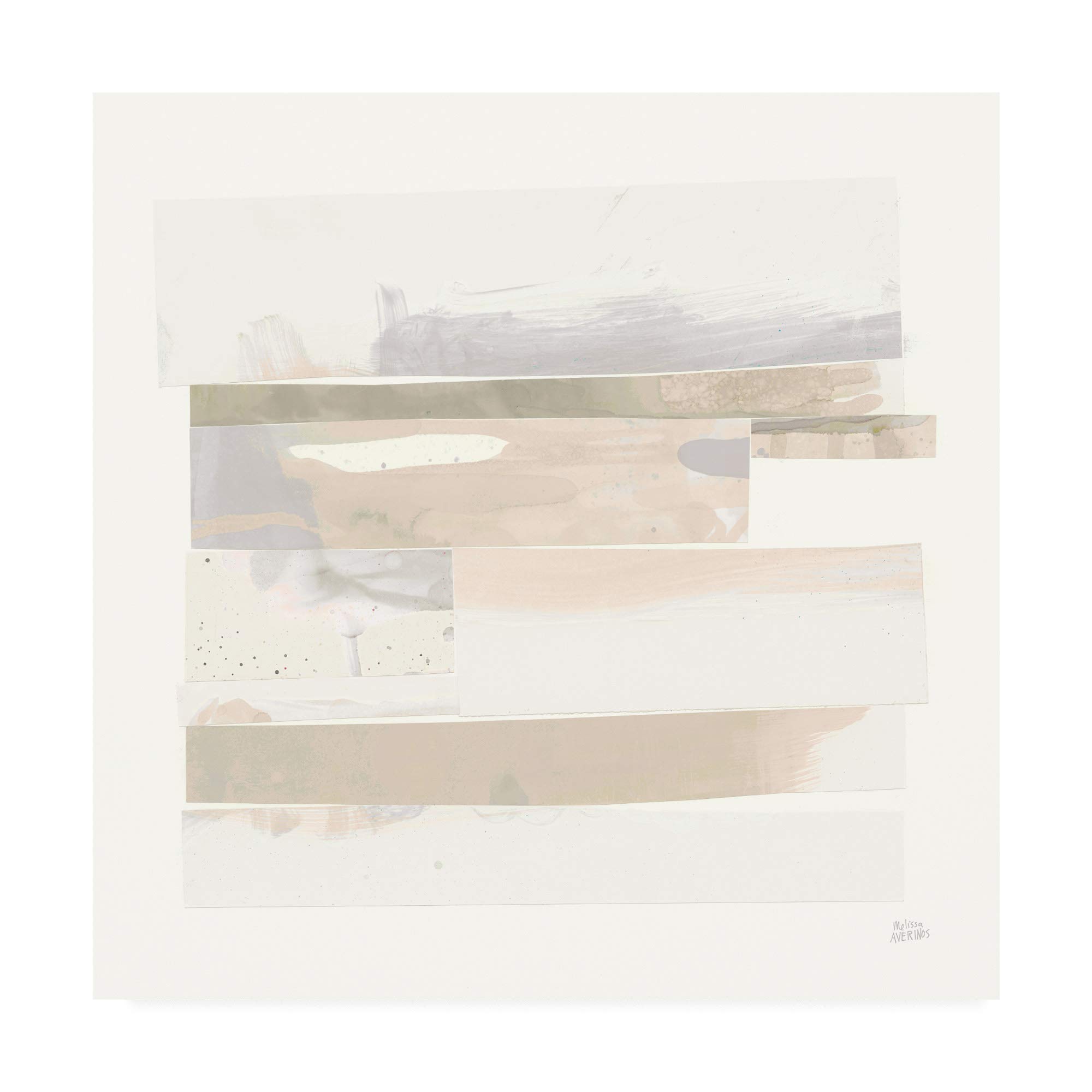 Trademark Fine Art 18x18 Stacks III Neutral Abstract Canvas Wall Art by Melissa Averinos - Perfect for Living Room, Bedroom & Office Decor