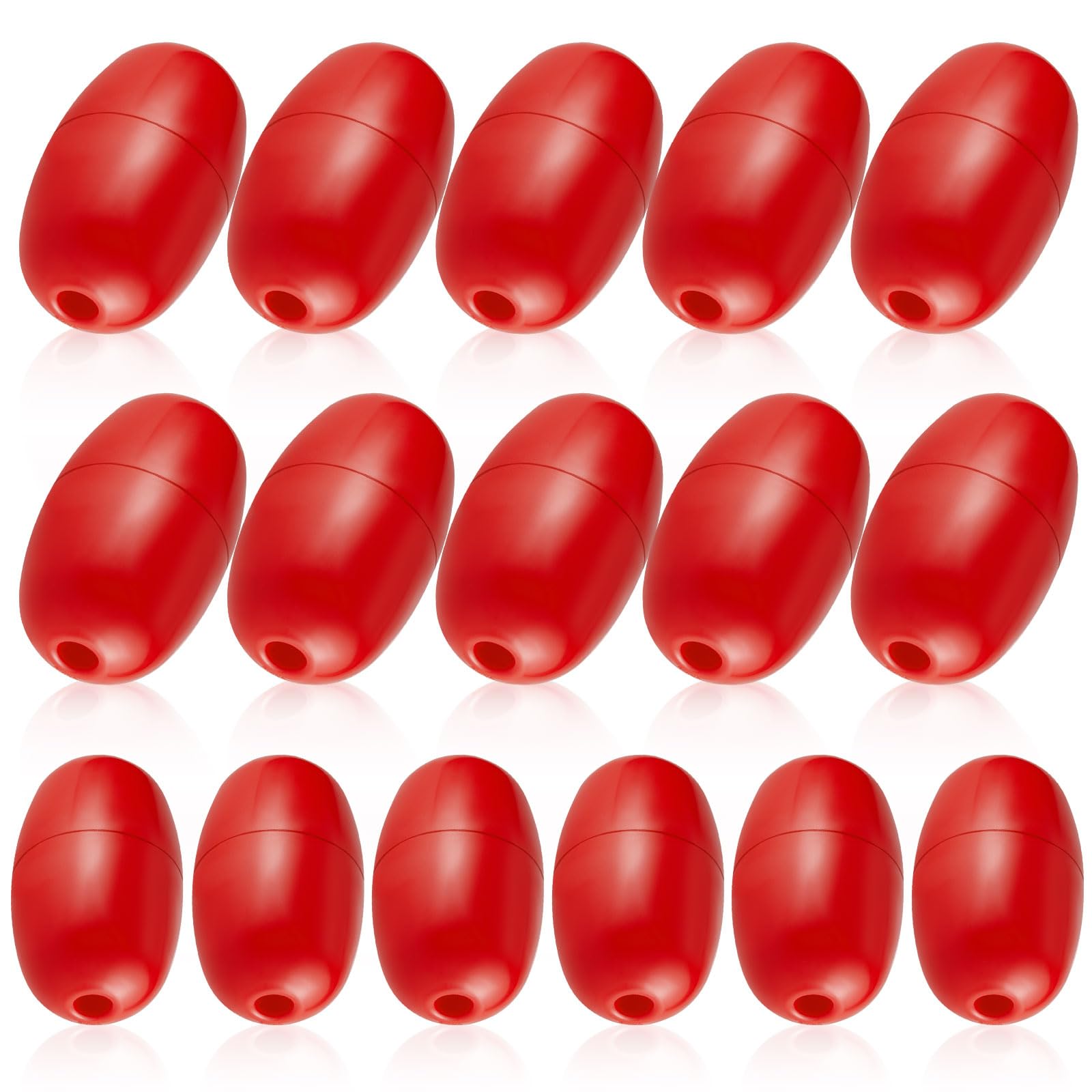 Lewtemi Marine Buoy Floats with Rope - 4.72'' x 2.75'', 3/5'' Hole - Deep Water Fishing Marker Buoys for Boats, Kayaking, Crabbing & Dock Pool Use - Bulk Pack for Swimming & Water Activities