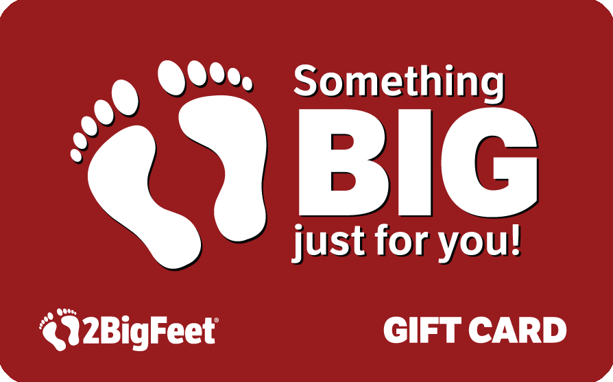 2BigFeet Physical Gift Card - Perfect for Shoe Lovers & Big Foot Sizes - Great for Birthdays, Holidays & Special Occasions