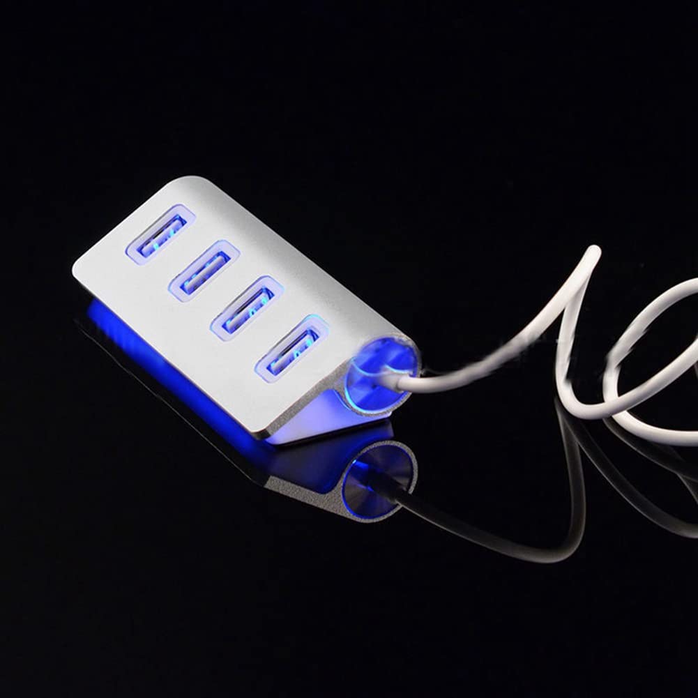 FIGGRITID 7-Port High Speed USB 3.0 Hub with Power Adapter - USB Splitter for Laptop, Desktop PC - Expand Connectivity for Multiple Devices (Keyboard, Mouse, Printer, External Drive) - Ideal for Home Office, Gaming & Workstation Setup