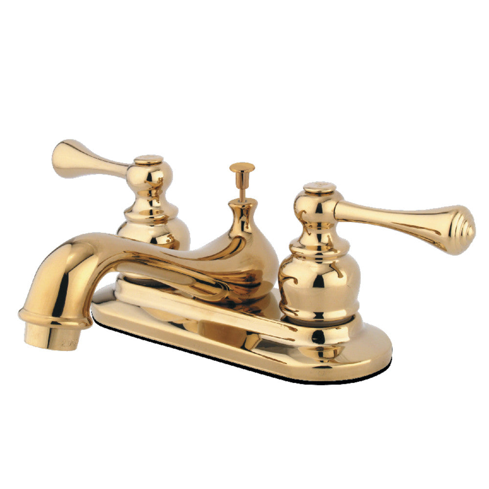 Kingston Brass KB604BL 4-Inch Centerset Bathroom Faucet - Modern Water-Saving Design for Bathroom Sink, Vanity, and Powder Room Installation