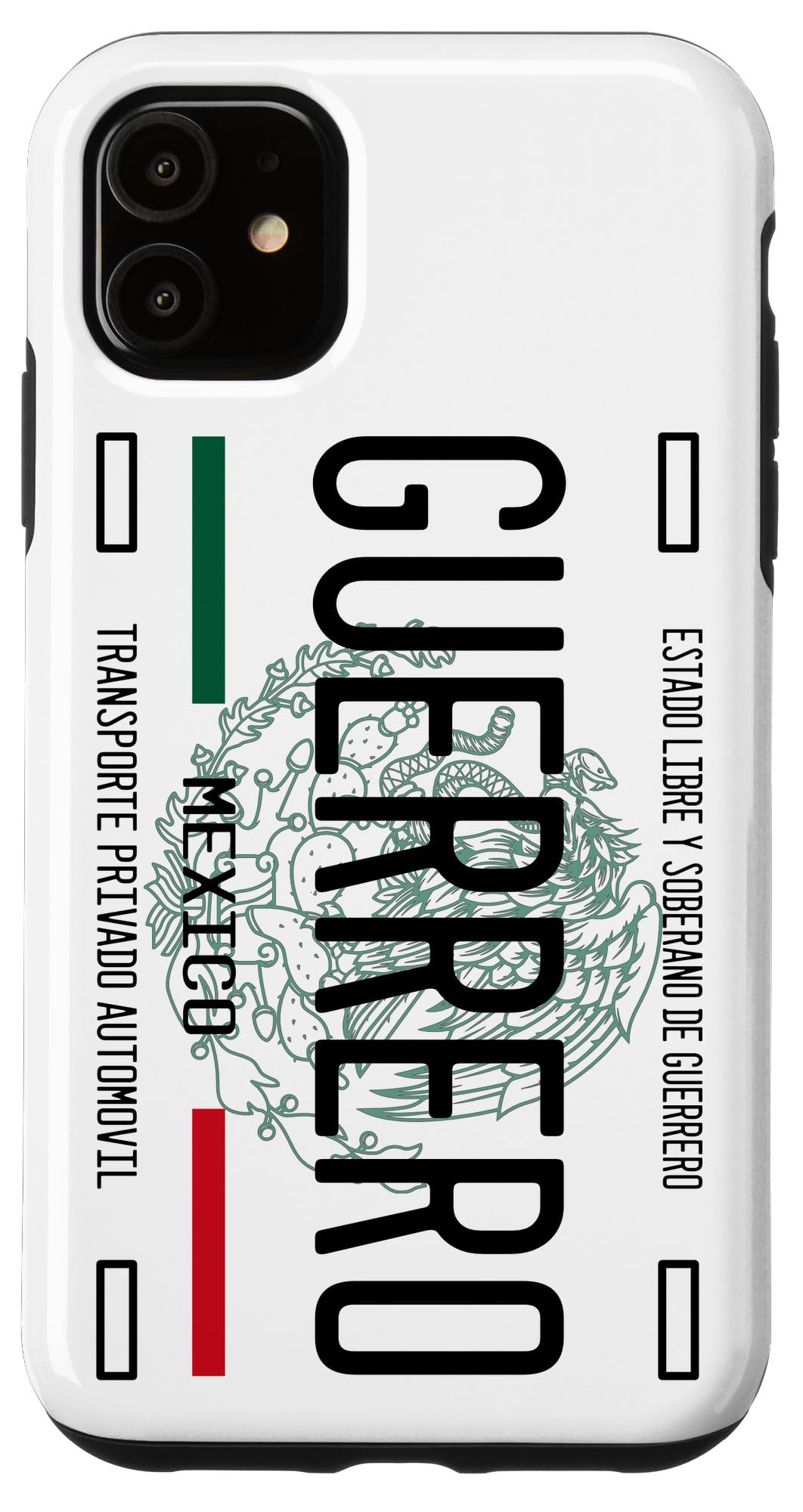 iPhone 11 Phone Case with Guerrero Mexico License Plate Design - Durable Protective Cover for Travel & Mexican Culture Enthusiasts