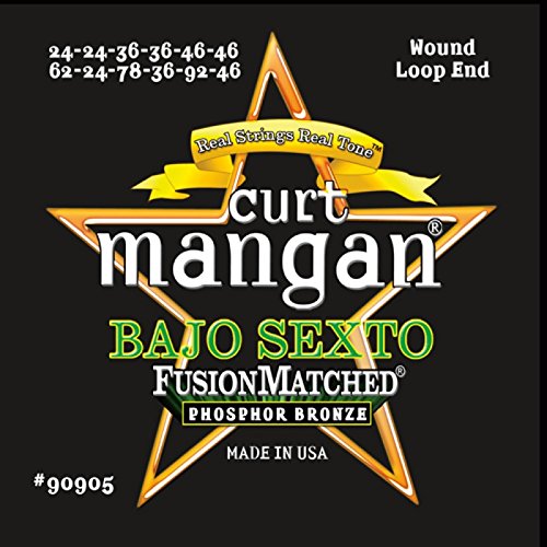 Curt Mangan Bajo Sexto Phosphor Bronze Wound Loop End Guitar Strings - Premium Quality for Latin, Tex-Mex & Mariachi Music Performance