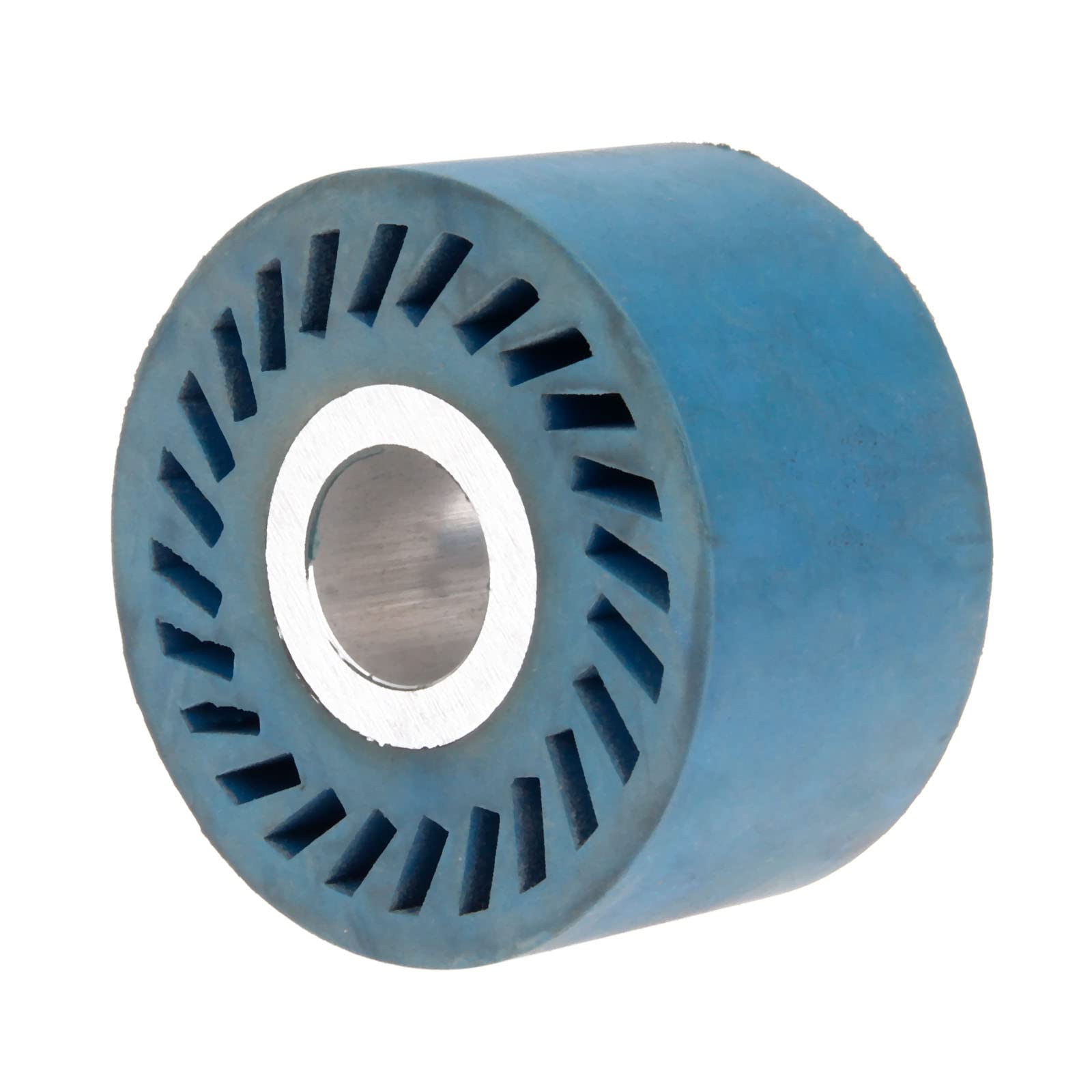 86x50x20mm Solid Grooved Rubber Contact Wheel for Belt Grinder - Professional Sander Polishing & Chamfering Grinding Wheel with Abrasive Belt Compatibility | Ideal for Metalworking, Wood Sanding & DIY Projects