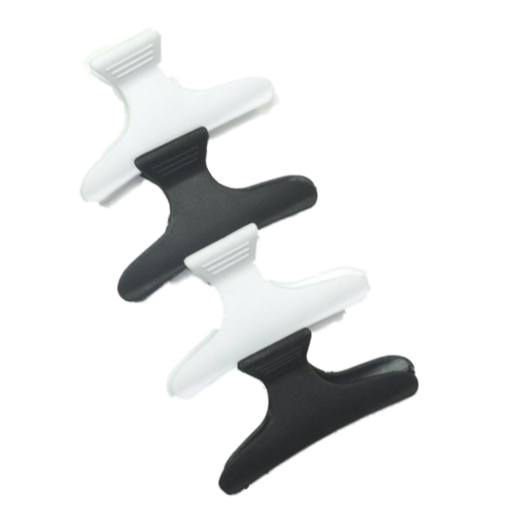 Black and White Hair Claw Clips for Women - Non-Slip Hair Clamps & Grips for Ponytail, Bun, Updo Hairstyles - Perfect for Salon, Workout, Office & Everyday Use