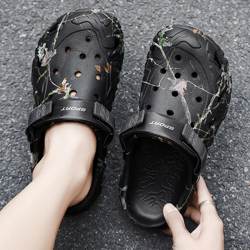 2024 New Summer Men's Outdoor Garden Clogs - Comfortable Casual Luxury Sandals & Soft Home Slippers for Men (Sizes 40-45) | Perfect for Backyard, Poolside & Indoor Relaxation