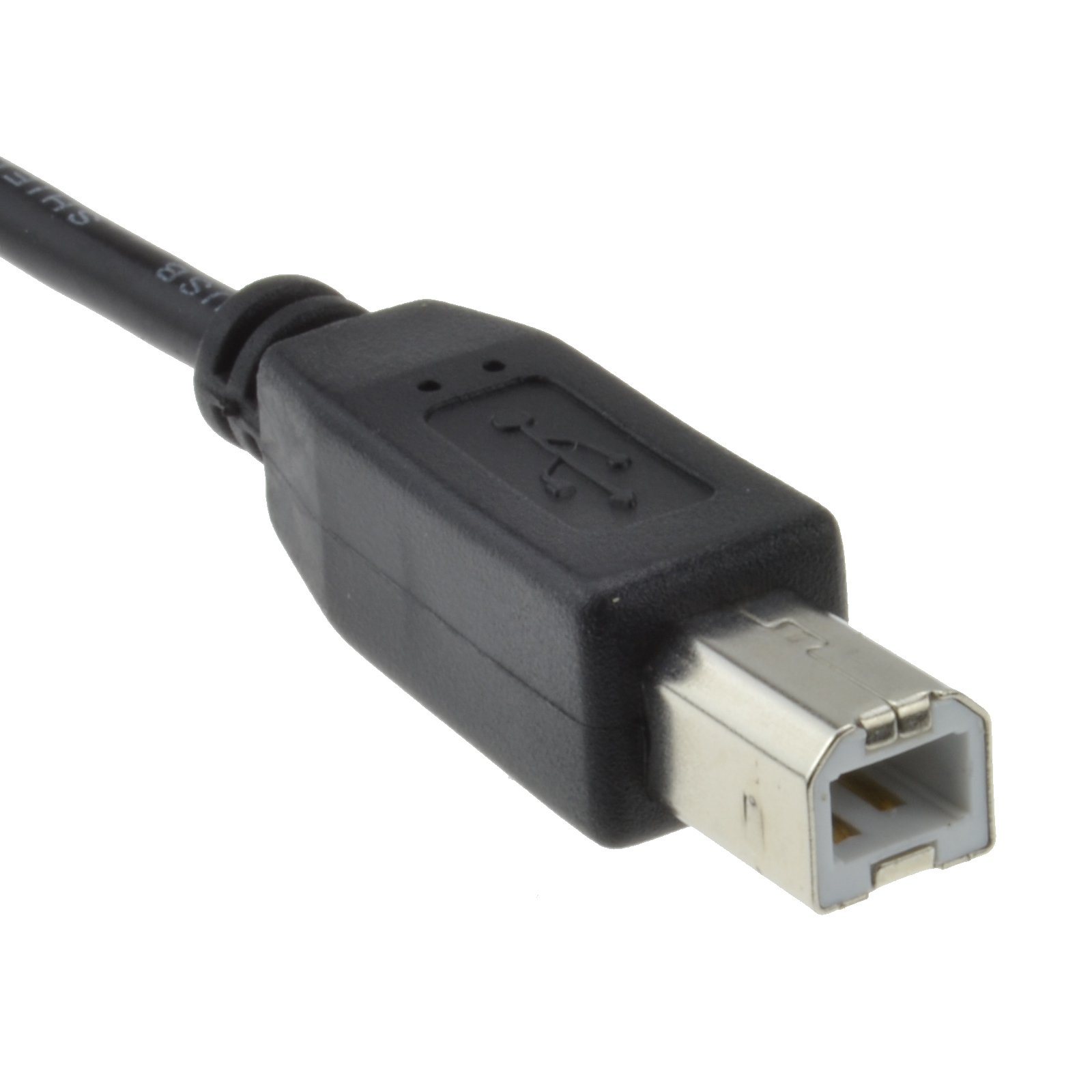 kenable USB 2.0 24AWG High Speed Printer Cable A to B - 0.25m/25cm Black - Fast Data Transfer for Printers, Scanners & External Hard Drives - Home & Office Use