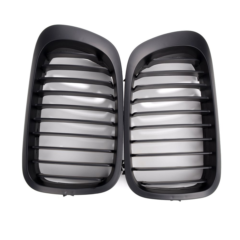 Luxury Front Hood Kidney Grill Grille for 1999-2002 BMW E46 Coupe & Cabriolet (Pre-Facelift) - Matte Black | Snap-On Design | Perfect for Car Upgrades & Customization