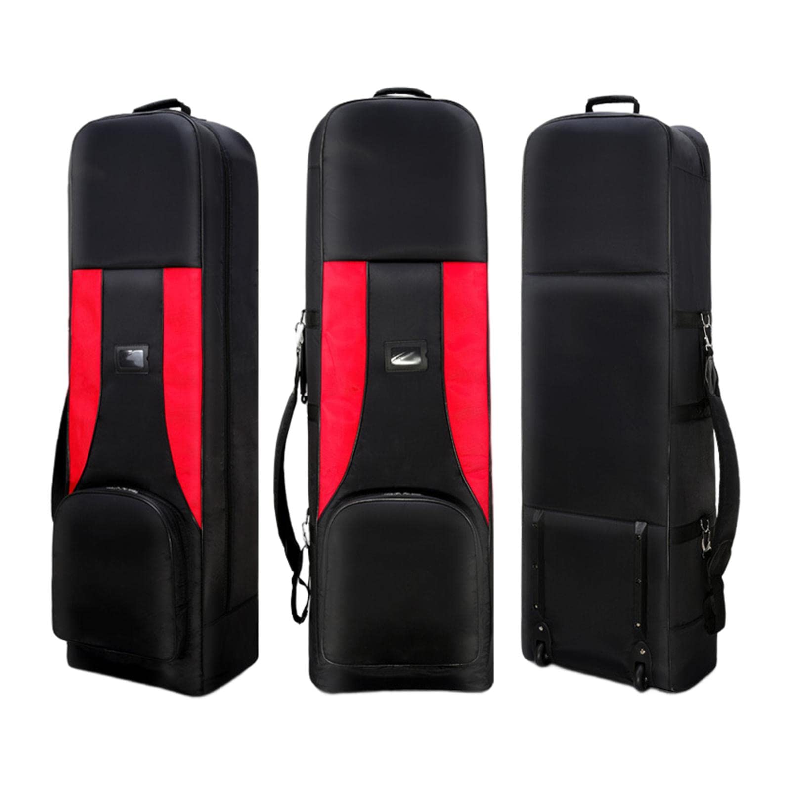 Premium Golf Travel Bag with Wheels - Durable Luggage Case & Aviation Approved Pouch for Golf Clubs - Ideal for Air Travel & Golf Trips (Red)