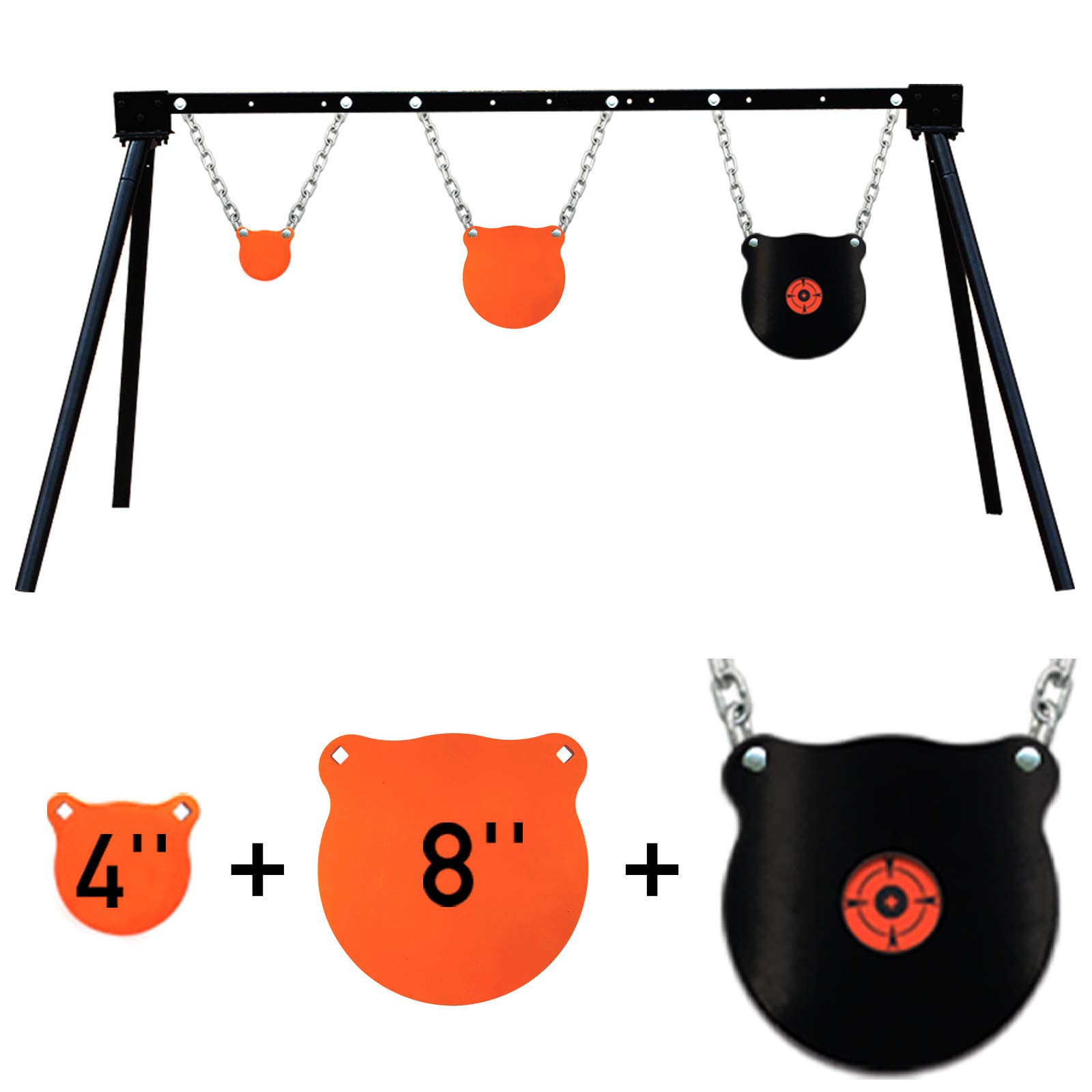 Highwild AR500 Steel Target Stand Complete Kit - 6-Piece Shooting Target System for Rifle & Pistol Practice | Outdoor Range Training & Tactical Drills