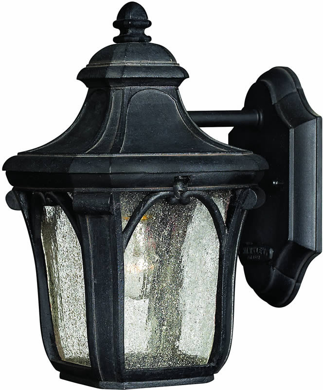 10H Trafalgar 1 Light Outdoor Wall Lantern in Museum Black - Elegant Exterior Lighting for Porch, Patio, and Garden Decor