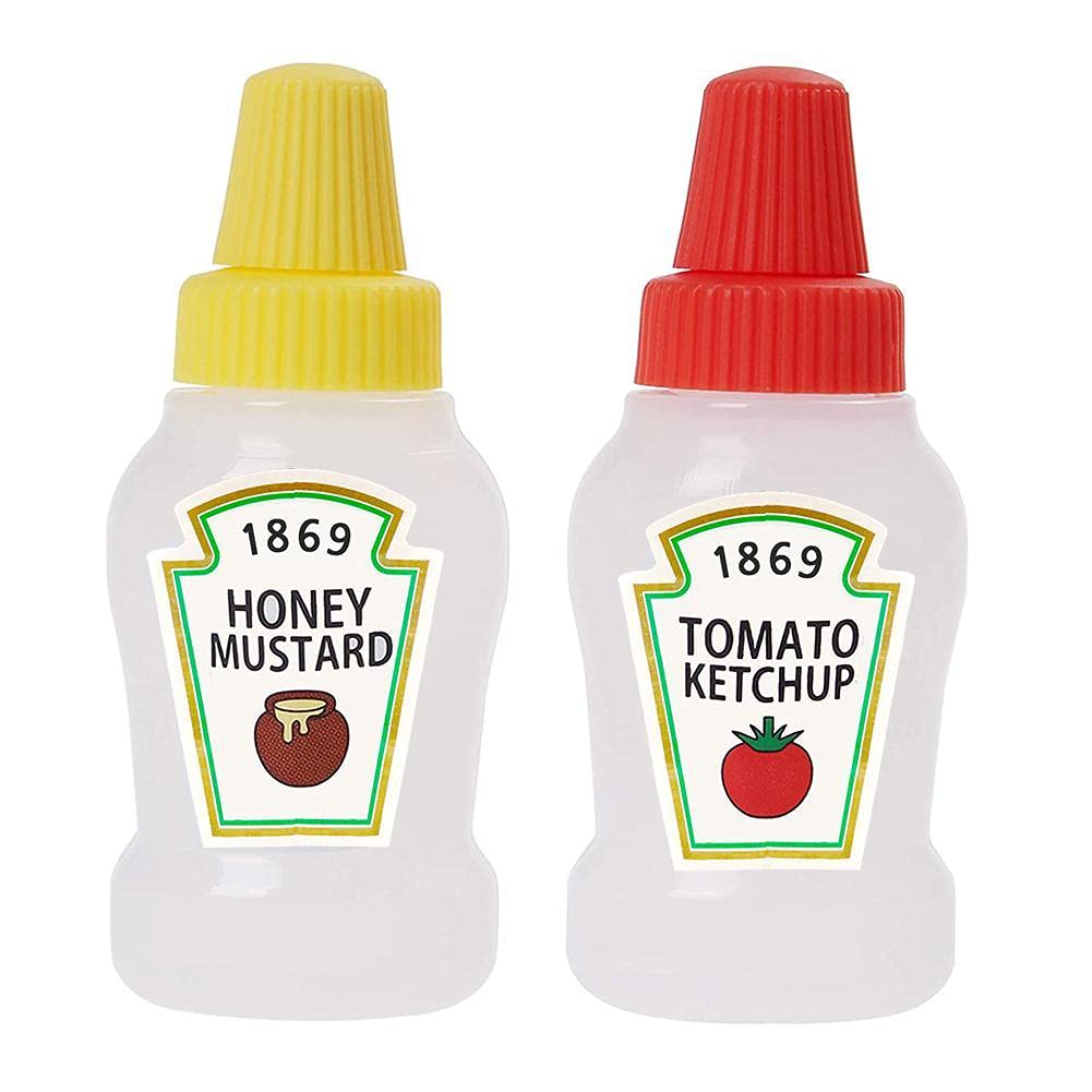 Mini Plastic Tomato Ketchup Bottle with Spout - Portable Sauce Dispenser for Salad, BBQ, Picnics & Camping | Leak-Proof Condiment Container