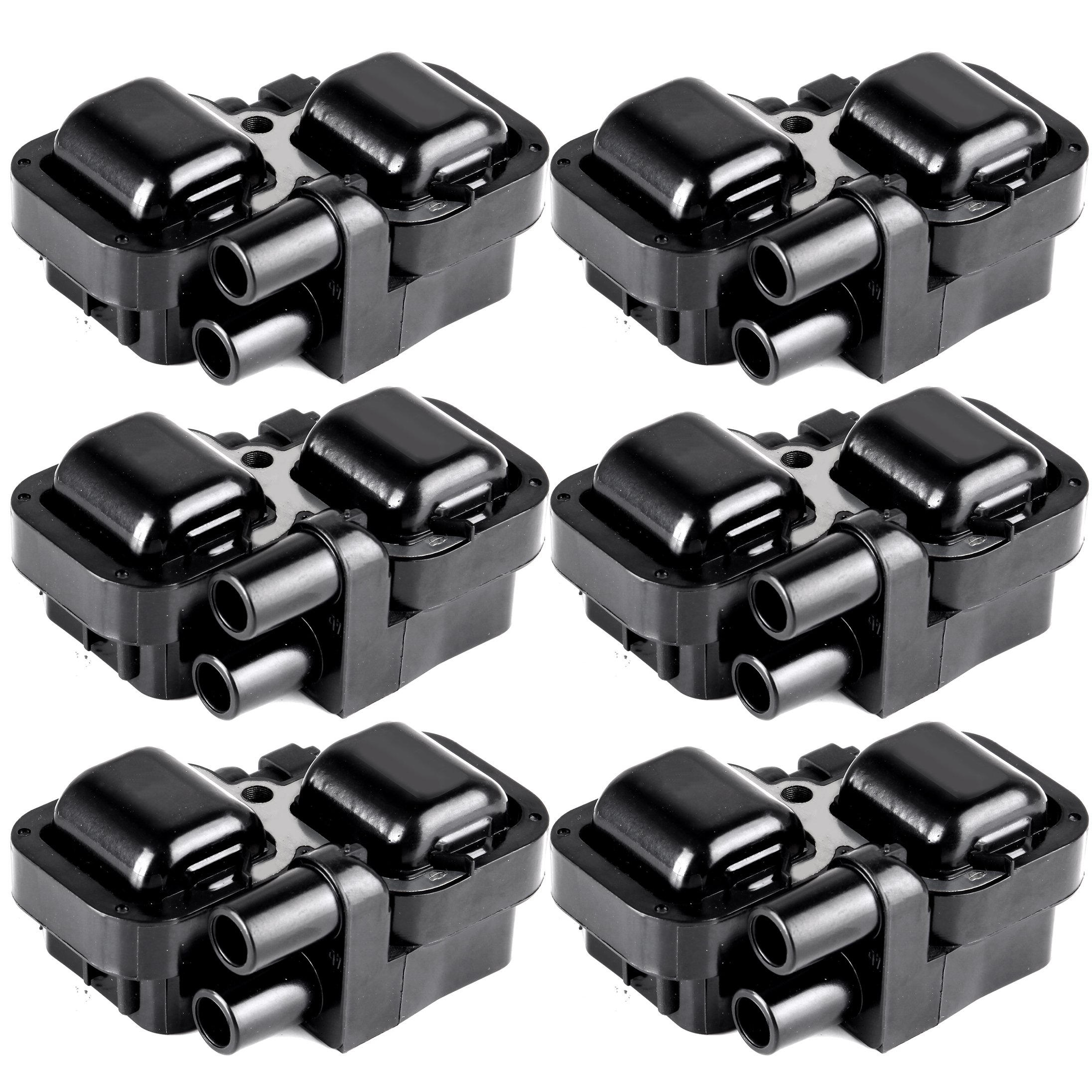 6-Pack Ignition Coil Set Compatible with Mercedes-Benz C-Class E-Class S-Class 1997-2011 - Replaces OEM UF359 C1444 - Perfect for Engine Performance & Tune-Up Maintenance