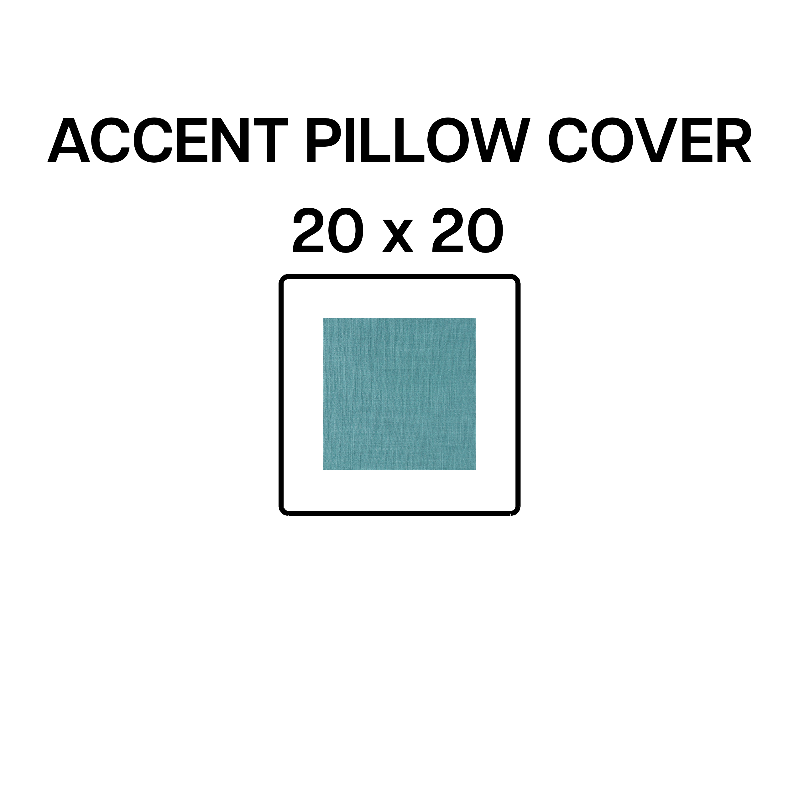 20x20 Blue Lagoon Accent Pillow Cover BP 642 - Decorative Throw Pillow Case for Sofa, Bed & Home Decor