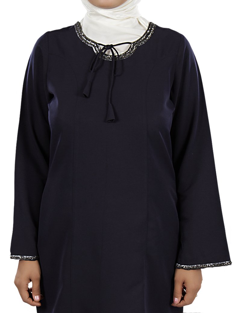 Alima Tunic Women's Casual Loose Fit Long Sleeve Blouse - Perfect for Work, Office, and Everyday Wear