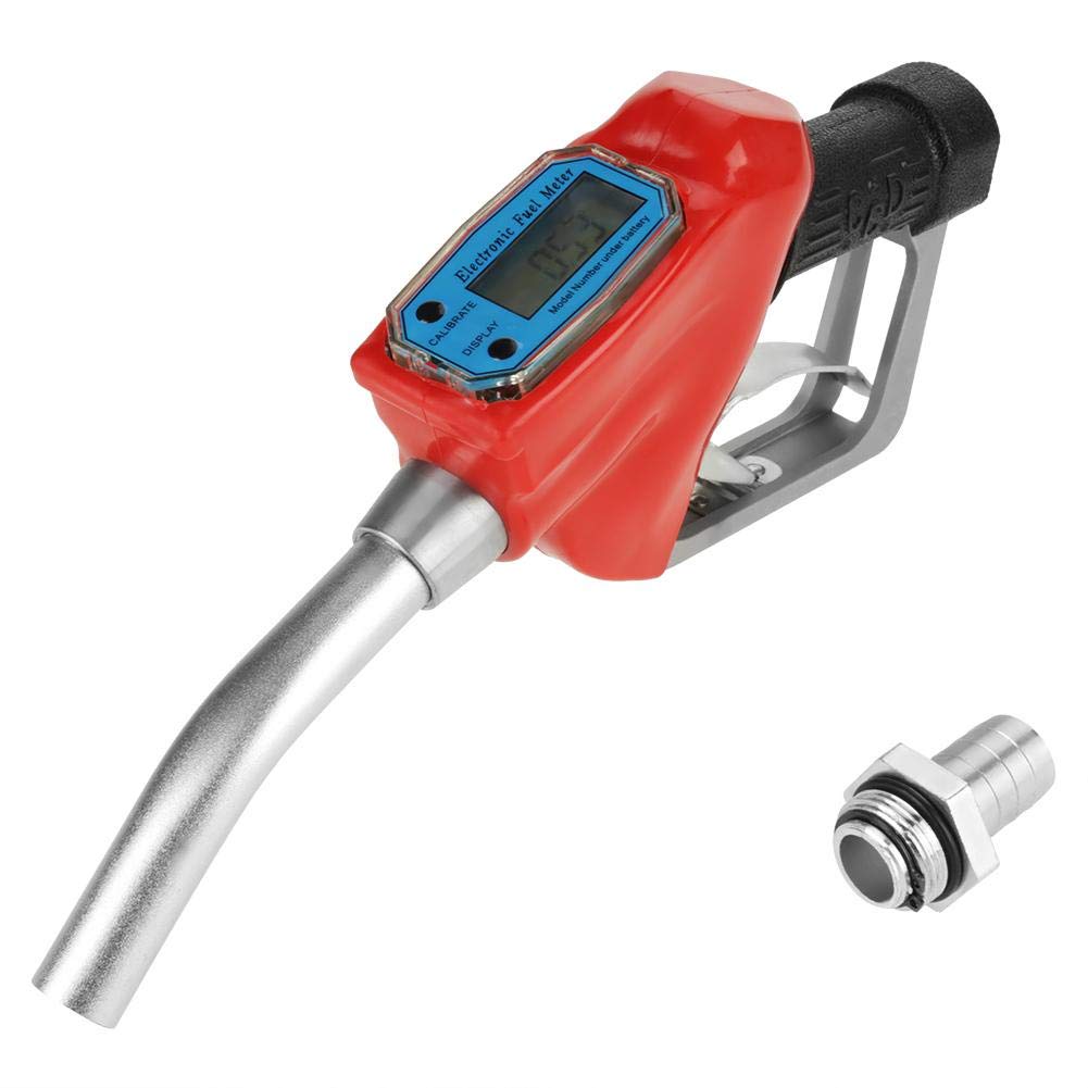 Digital Fuel Dispenser Nozzle - Accurate Metering for Diesel, Kerosene & Gasoline - Portable Oil Transfer Pump with LCD Display - Ideal for Gas Stations, Farms, Auto Shops & Marine Fueling
