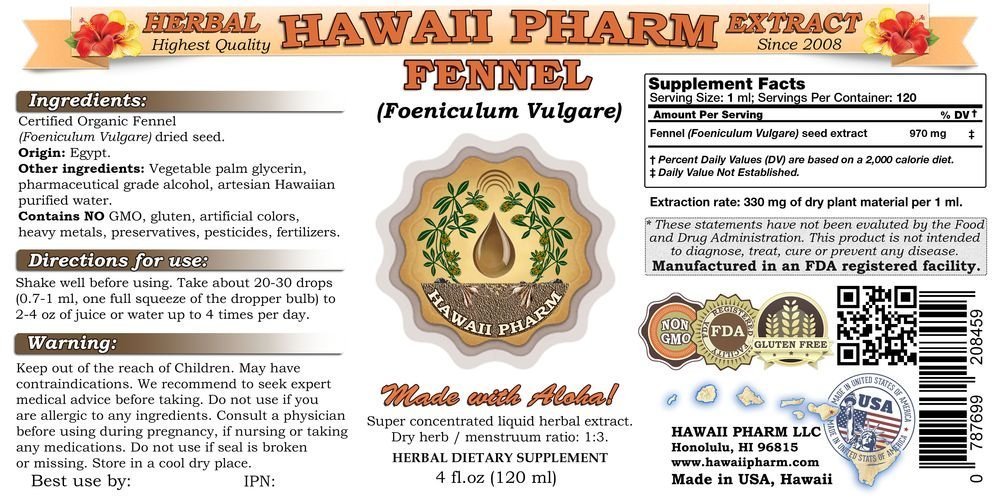 Organic Fennel Liquid Extract & Seed Powder Tincture Supplement - Foeniculum Vulgare, 15x4 oz - Digestive Support, Herbal Remedy for Bloating & Gas Relief - Perfect for Tea, Smoothies & Natural Wellness Routines