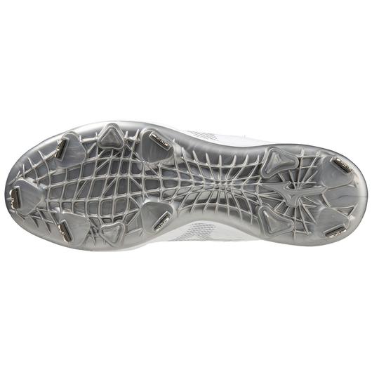 Mizuno Dominant 4 White Low Metal Baseball Cleats for Men - Lightweight & Durable for Baseball Games & Training