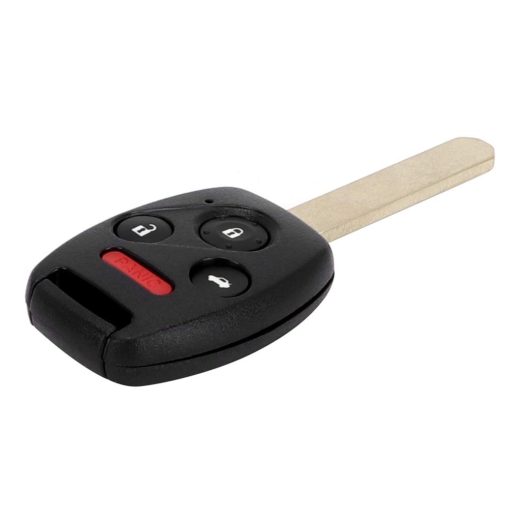 Acouto 313.8MHz 4-Button Remote Car Key Fob with Chip (Black) - Replacement for Honda 35111-SVA-305 | Keyless Entry System for Vehicle Access & Security | Perfect for Lost/Damaged Key Replacement