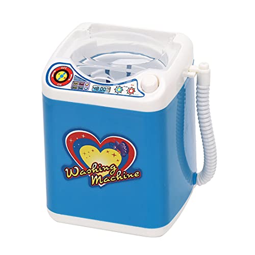 Mini Simulation Washing Machine for Makeup Brushes - Portable Cosmetic Cleaning Tool for Women & Girls (Blue) | Perfect for Travel, Home & Salon Use
