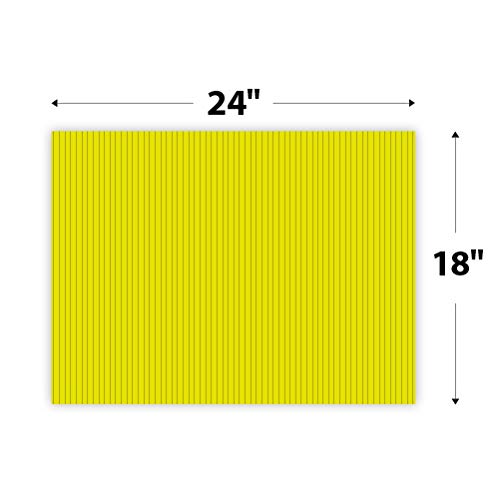 100 Pack Yellow Corrugated Plastic Yard Signs 18x24 Inch - 4mm Thick Durable Fluted Board for Advertising, Events, Sales | Perfect for Business Promotions, Real Estate Open Houses, Garage Sales & Political Campaigns