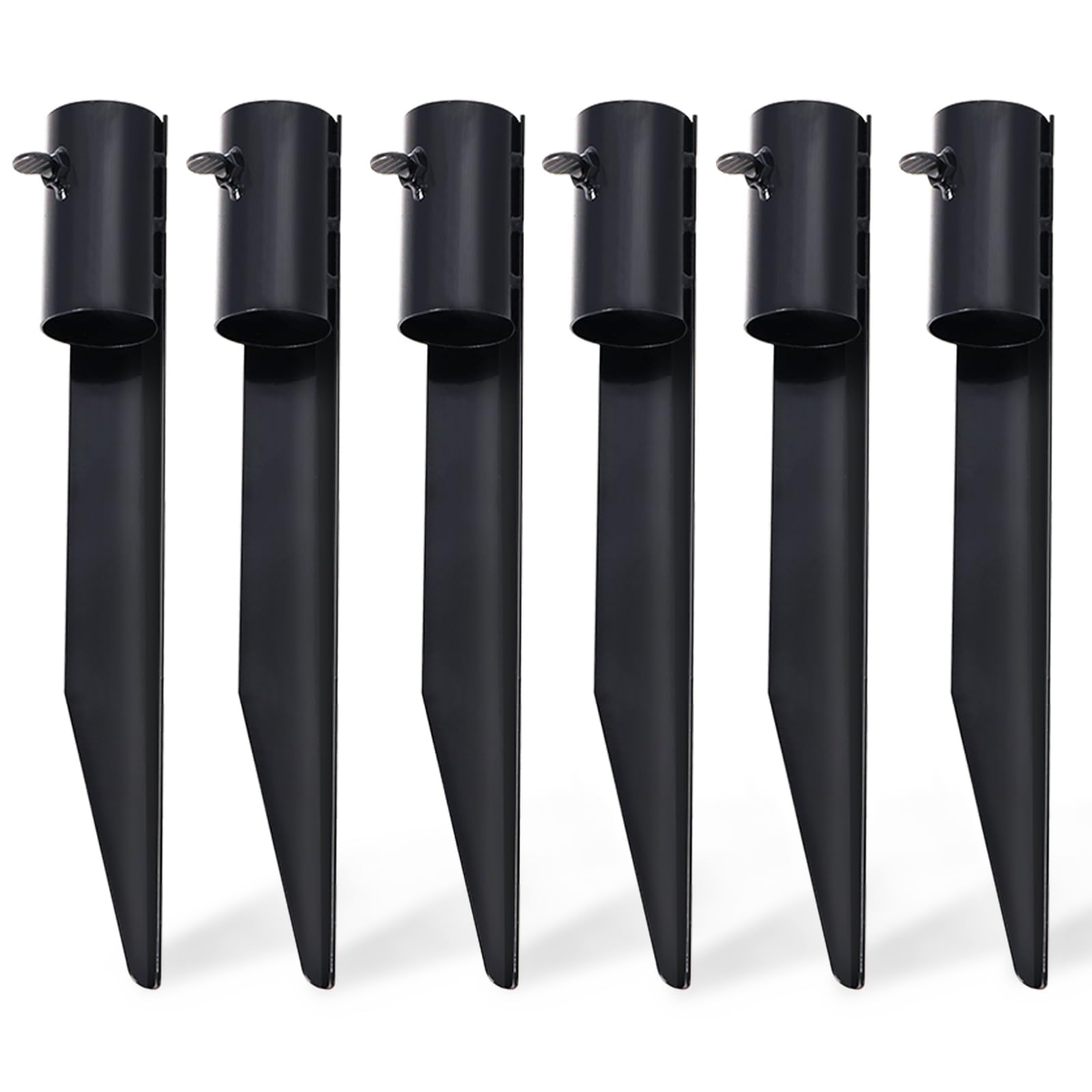 10-Inch Steel Torch Stakes for Tiki Torches, Freestanding Poles & Solar Lights - Heavy Duty Outdoor Garden Light Stakes (4 Pack) - Perfect for Patio, Backyard, Pathway & Landscape Lighting
