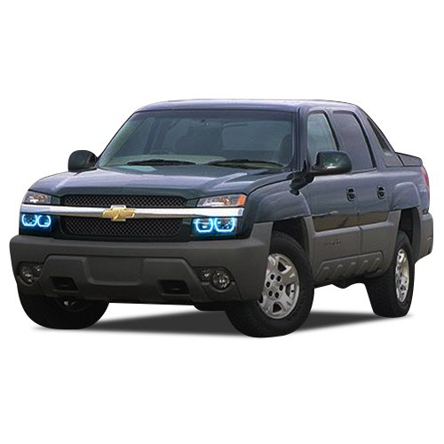 Flashtech LED RGB Multi-Color Halo Ring Headlight Kit with Bluetooth RF Remote & App Control - Compatible with 2003-2006 Chevrolet Avalanche | Custom Car Lighting for Night Driving & Car Shows