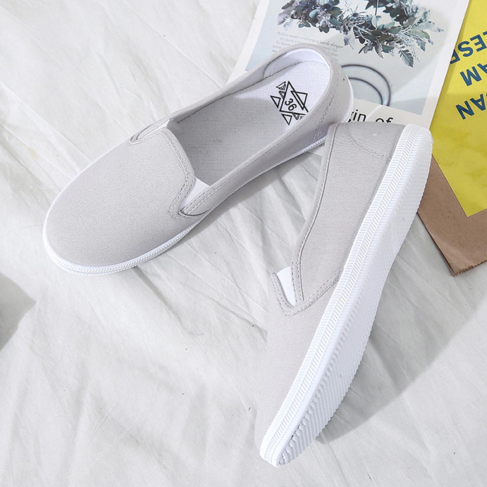 Women's Casual Sneakers - Fashionable Comfortable Canvas Flat Loafers for Everyday Wear | Perfect for Walking, Work & Weekend Outfits