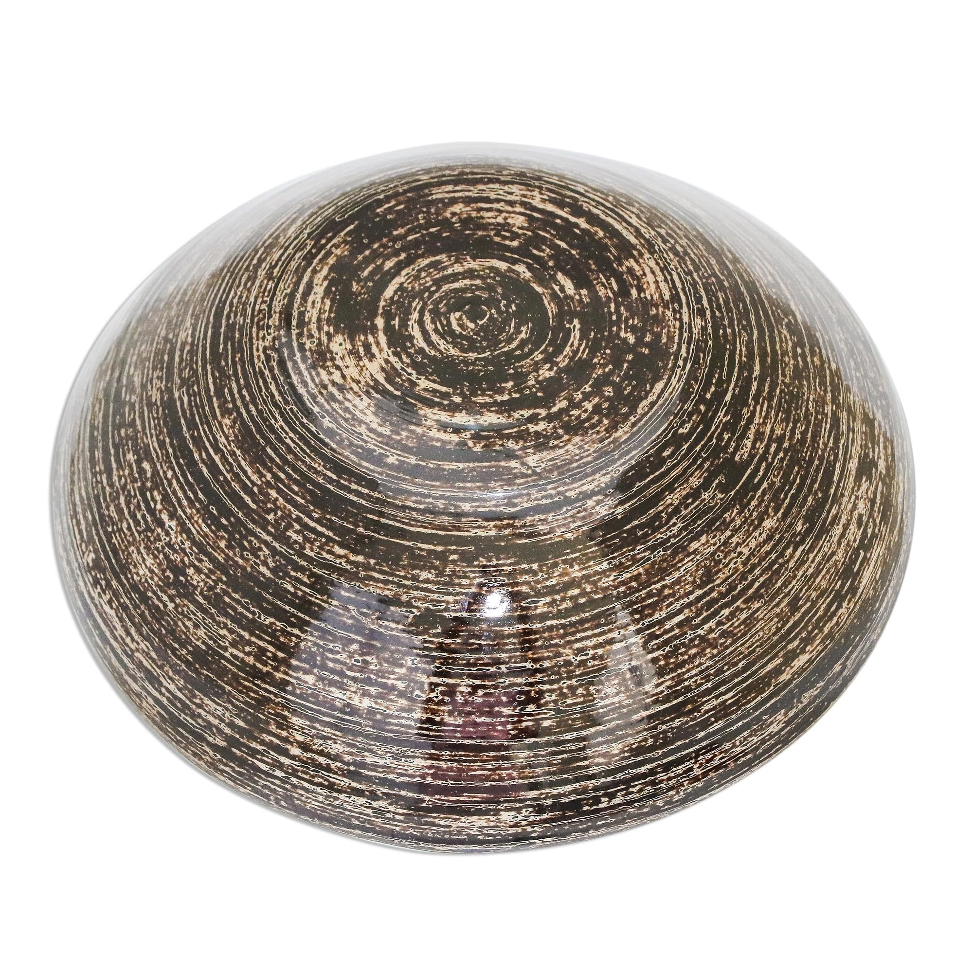 NOVICA Handmade Thai Eggshell Mosaic Wooden Centerpiece Bowl - 18