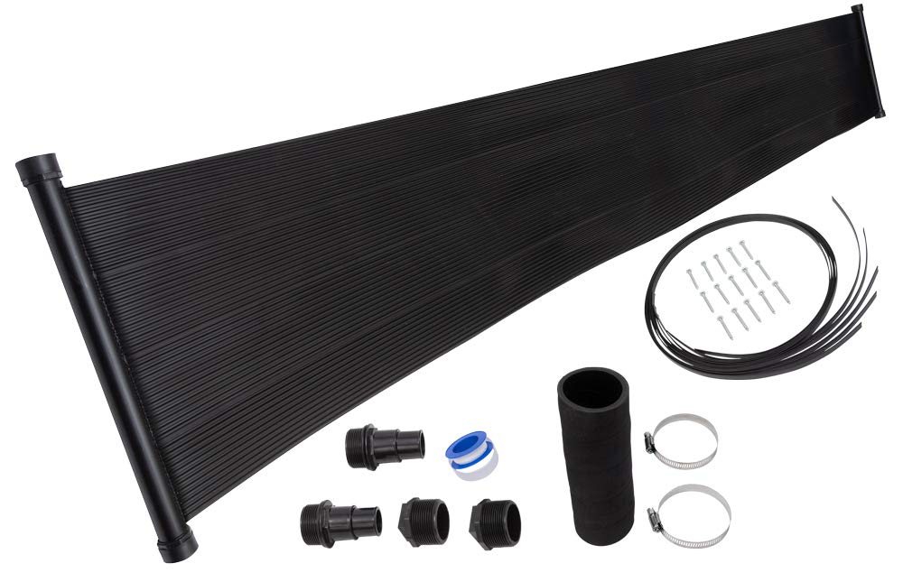 SunQuest Solar Pool Heater Panel - 2ft x 20ft Solar Water Heater for Above Ground Pools | DIY Installation with Roof/Rack Mount & Add-On Kit | UV-Resistant Polypropylene Collector Tubes | Perfect for Backyard Swimming Pools, Spas & Hot Tubs