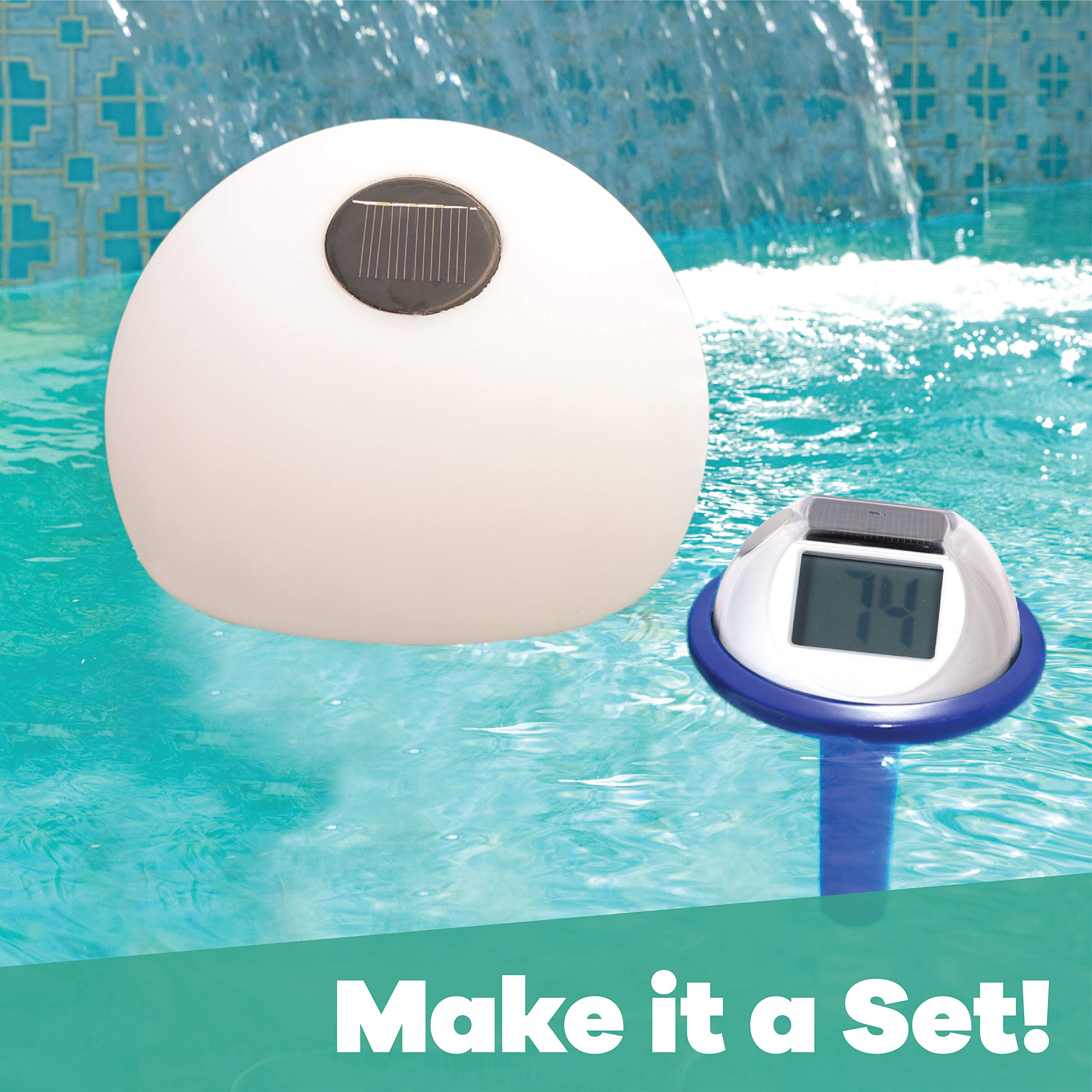 Solar-Powered Pool Chlorinator with LED Lights - 3